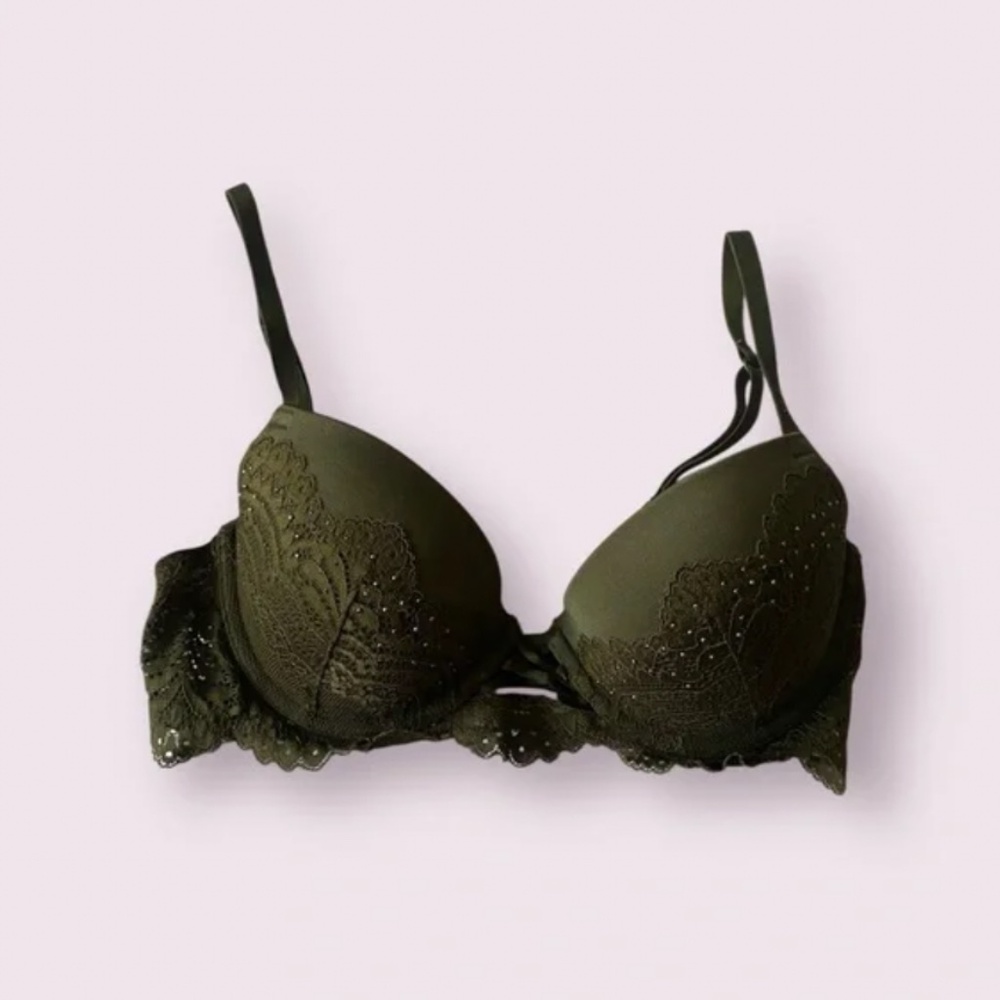 La Senza Green Lace Demi Bra